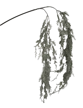 44" Snow Hanging Cedar Spray 85343SNOW