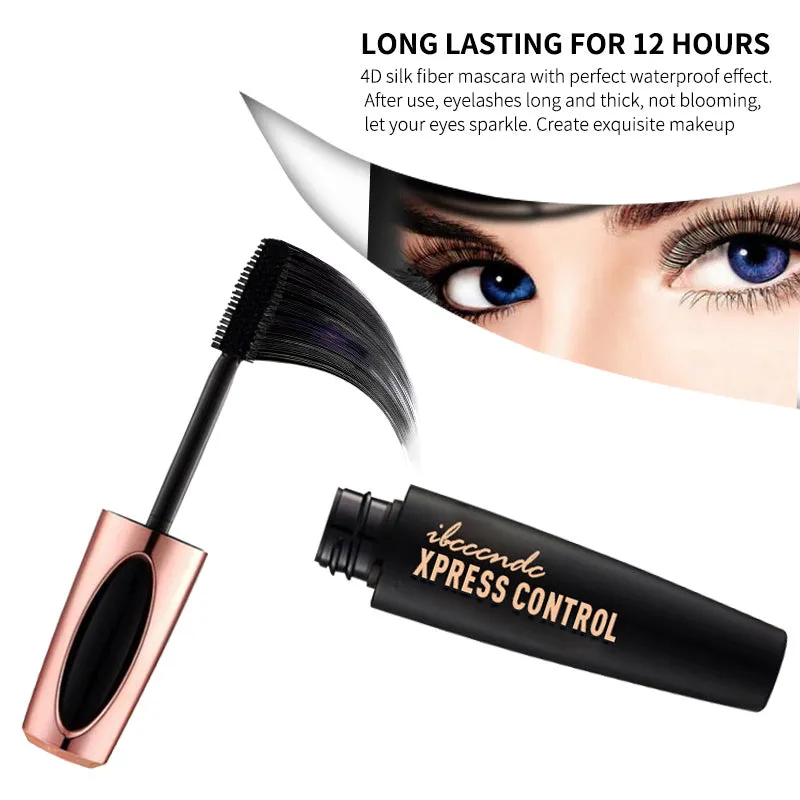 4D Silk Fiber Eyelashes Lengthening Mascara Waterproof Long Lasting Lash