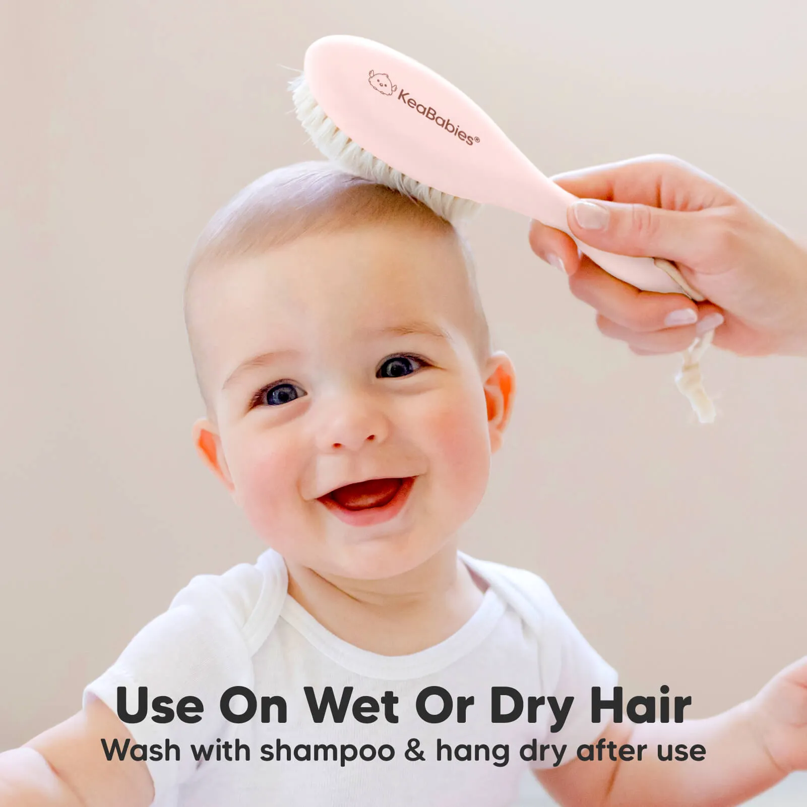 Baby Hair Brush (Blush, Oval)