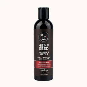 Hemp Seed Massage & Body Oil - Kashmir Musk (Brandy, Magnolia & Vanilla Musk) Scented - 237 ml