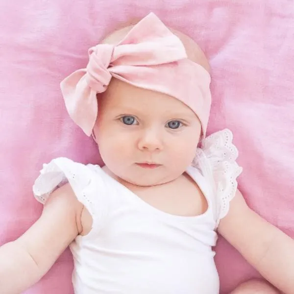 Pink Acid Wash Bow Knot Headband