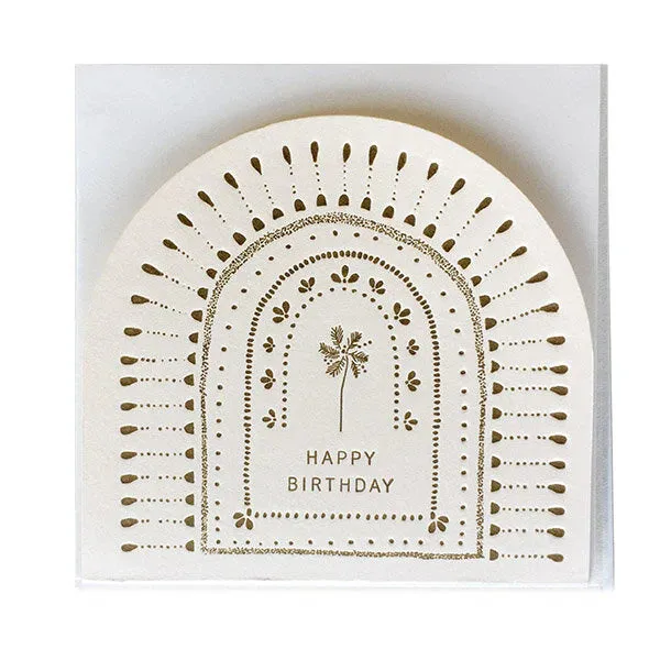 The Little Press Palm Tree Happy Birthday Greeting Card