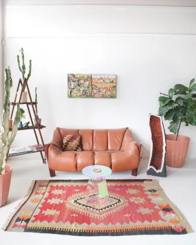 Vintage western Anatolian Kilim Rug 4'7"x6'9"